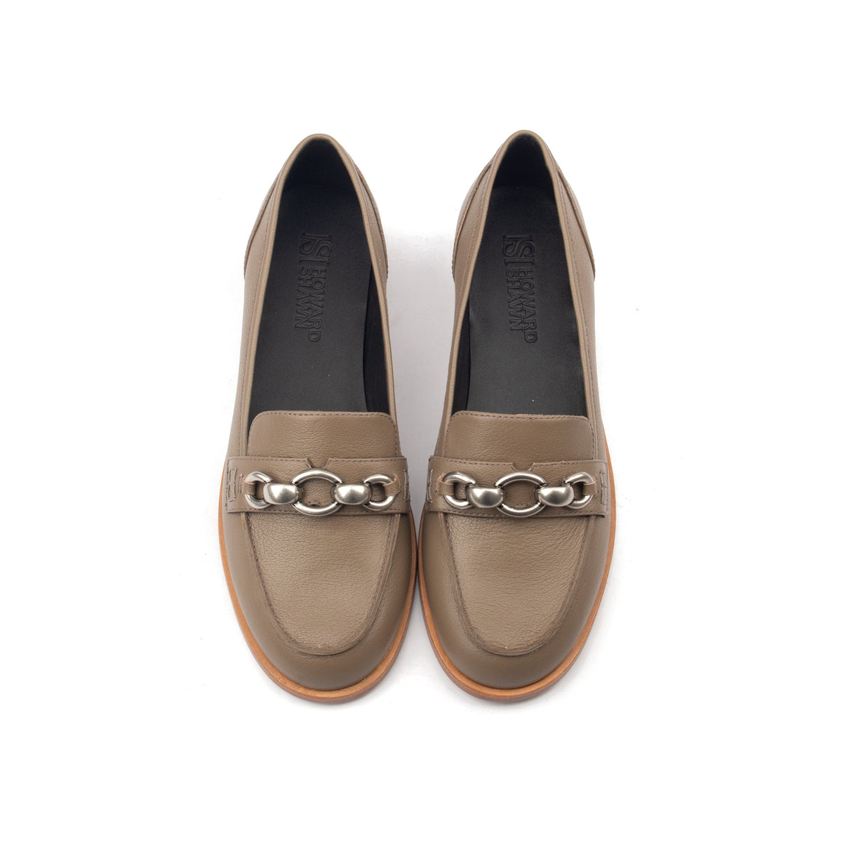 AMERICAS AVE – Croc-Print &amp; Smooth Leather Loafers