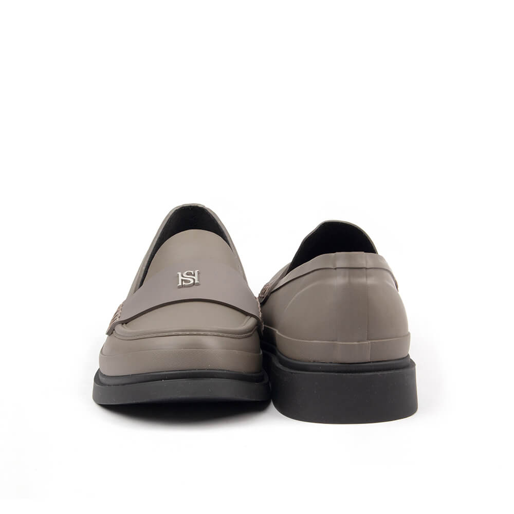 Howard Shawn Women's Chunky Platform Penny Loafers – HS Logo Slip-On Leather Loafer Shoes