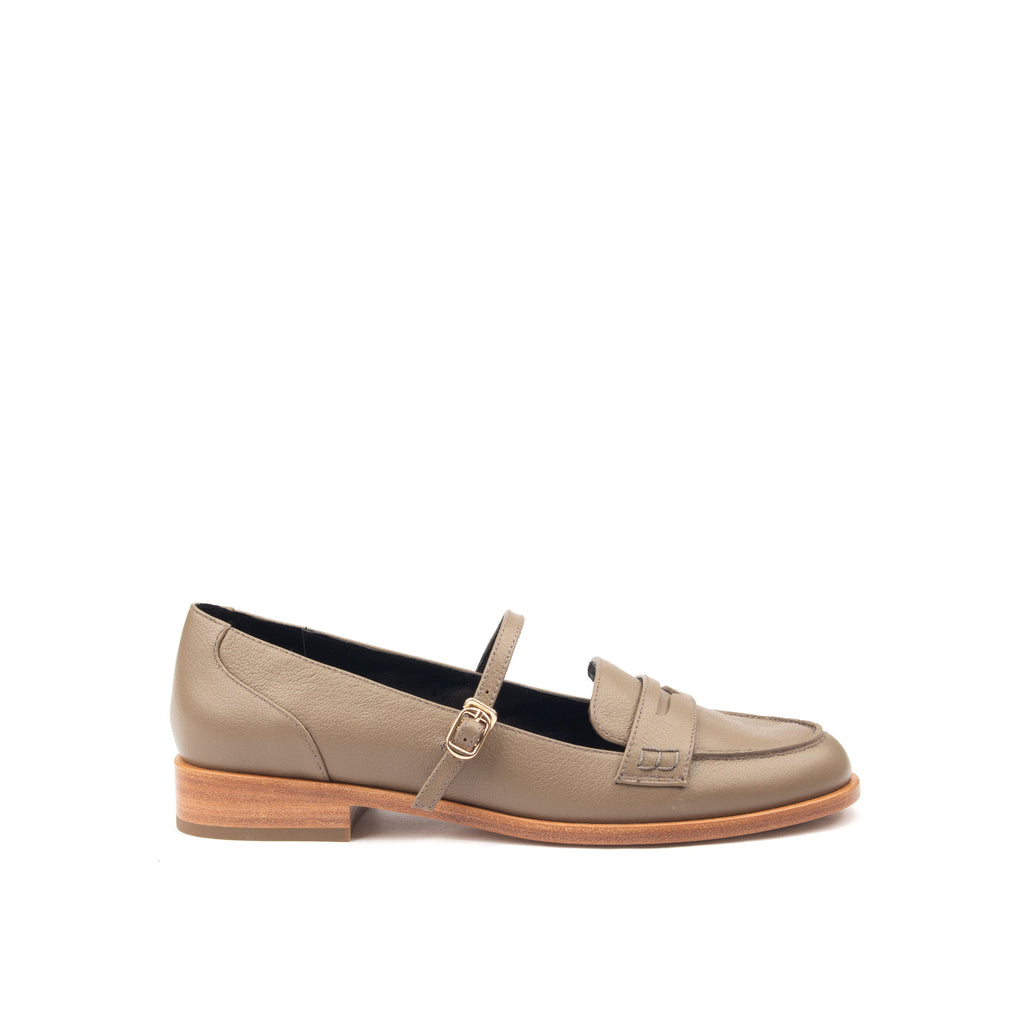 LE STREET – Sophisticated Grey Leather Loafers