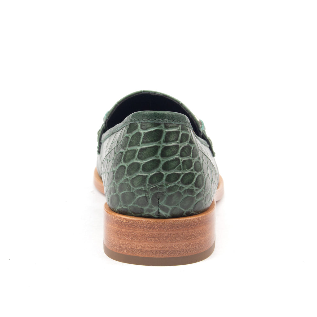 AMERICAS AVE – Croc-Print &amp; Smooth Leather Loafers