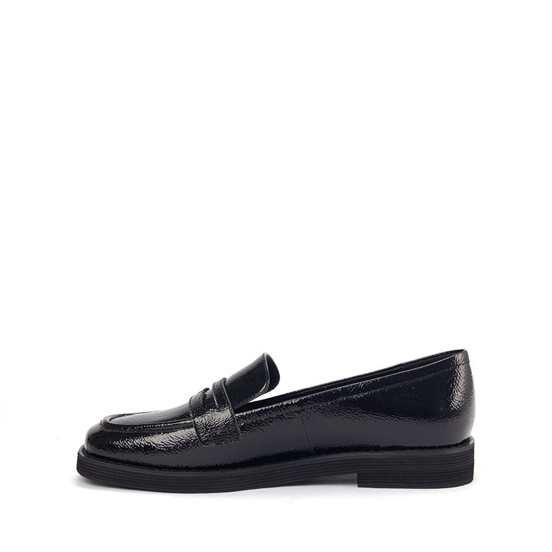 Black Leather Penny Loafers