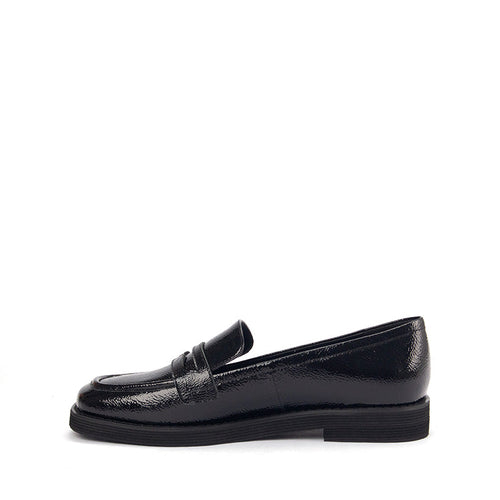 Black Leather Penny Loafers
