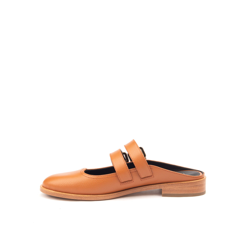 SPRING ST. – Light Brown Double-Strap Mules