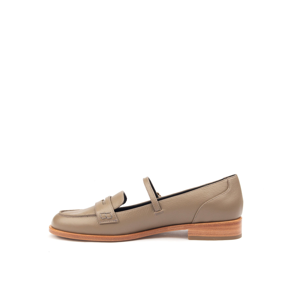 LE STREET – Sophisticated Grey Leather Loafers