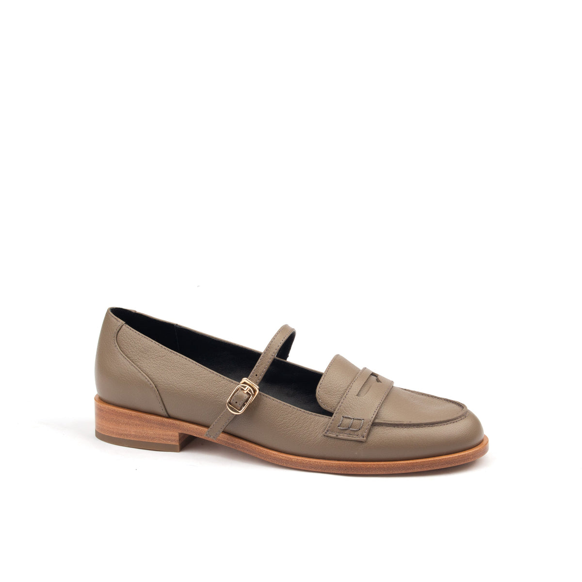 LE STREET – Sophisticated Grey Leather Loafers