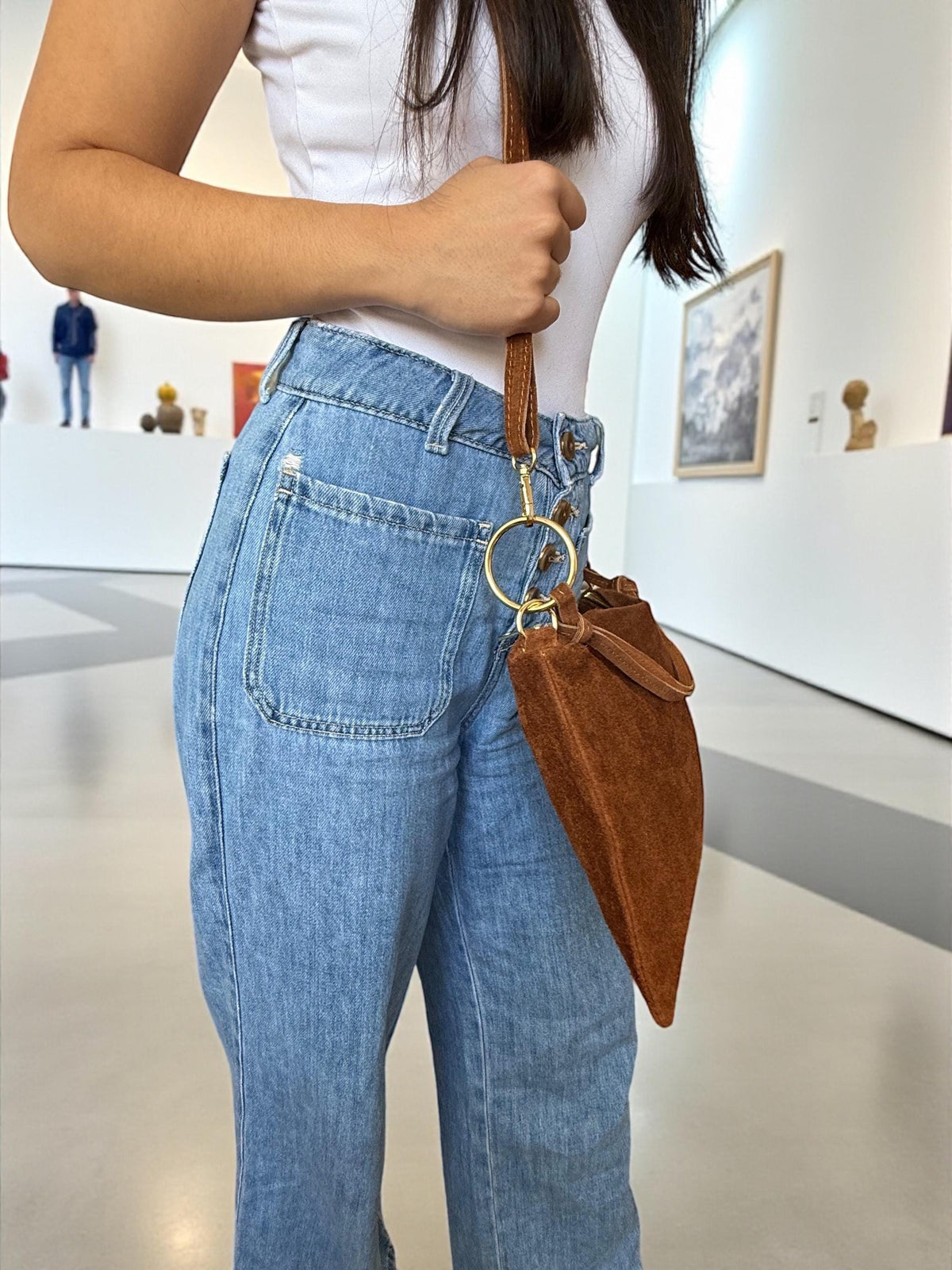 Boho Soft Suede Shoulder Hobo Bag