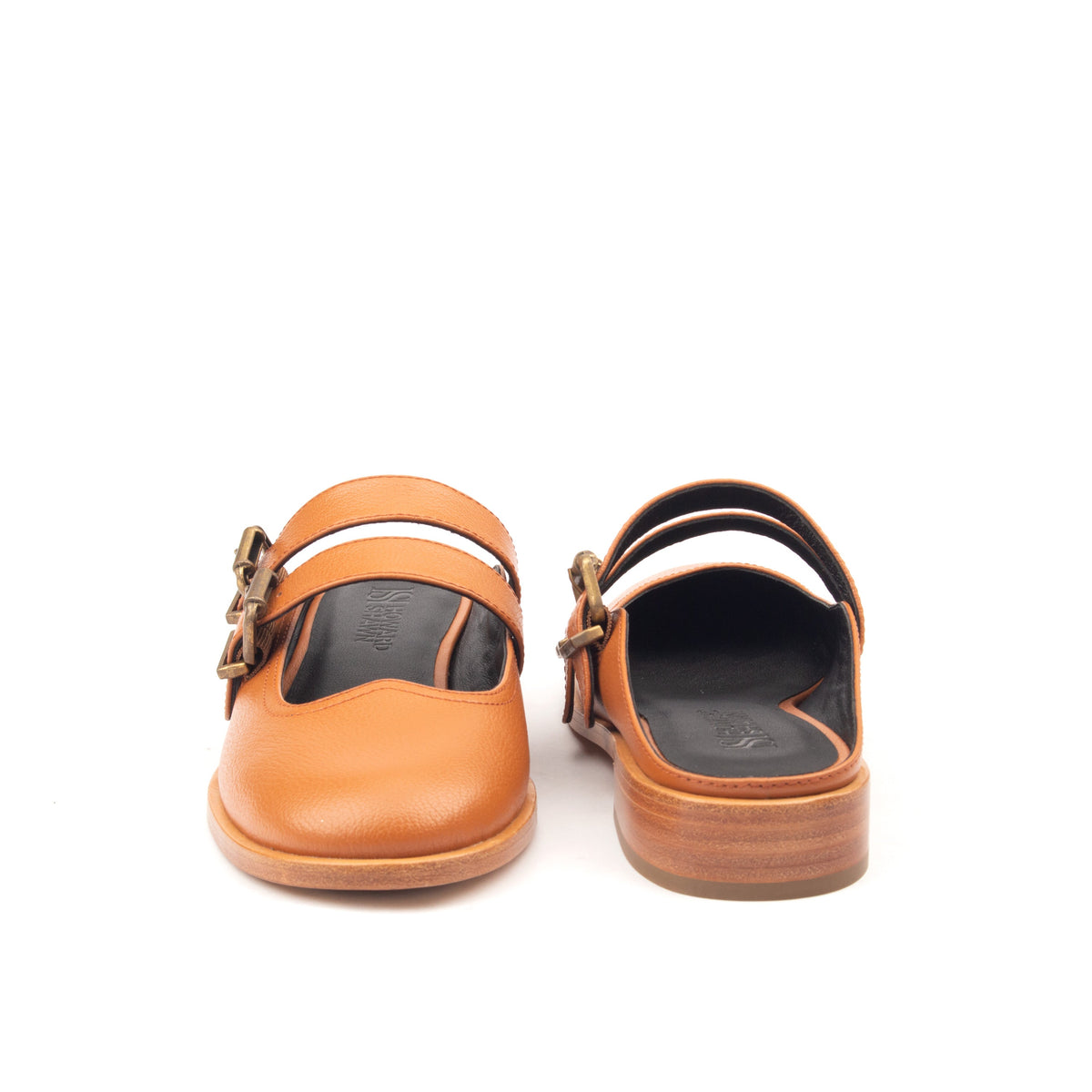 SPRING ST. – Light Brown Double-Strap Mules
