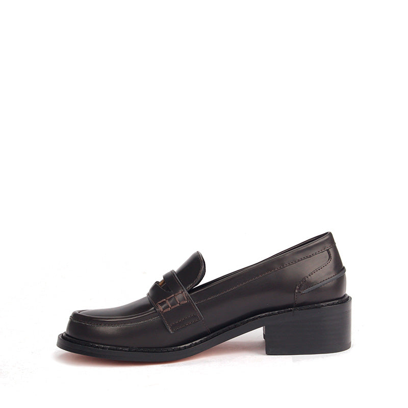 Brown Leather Penny Loafers