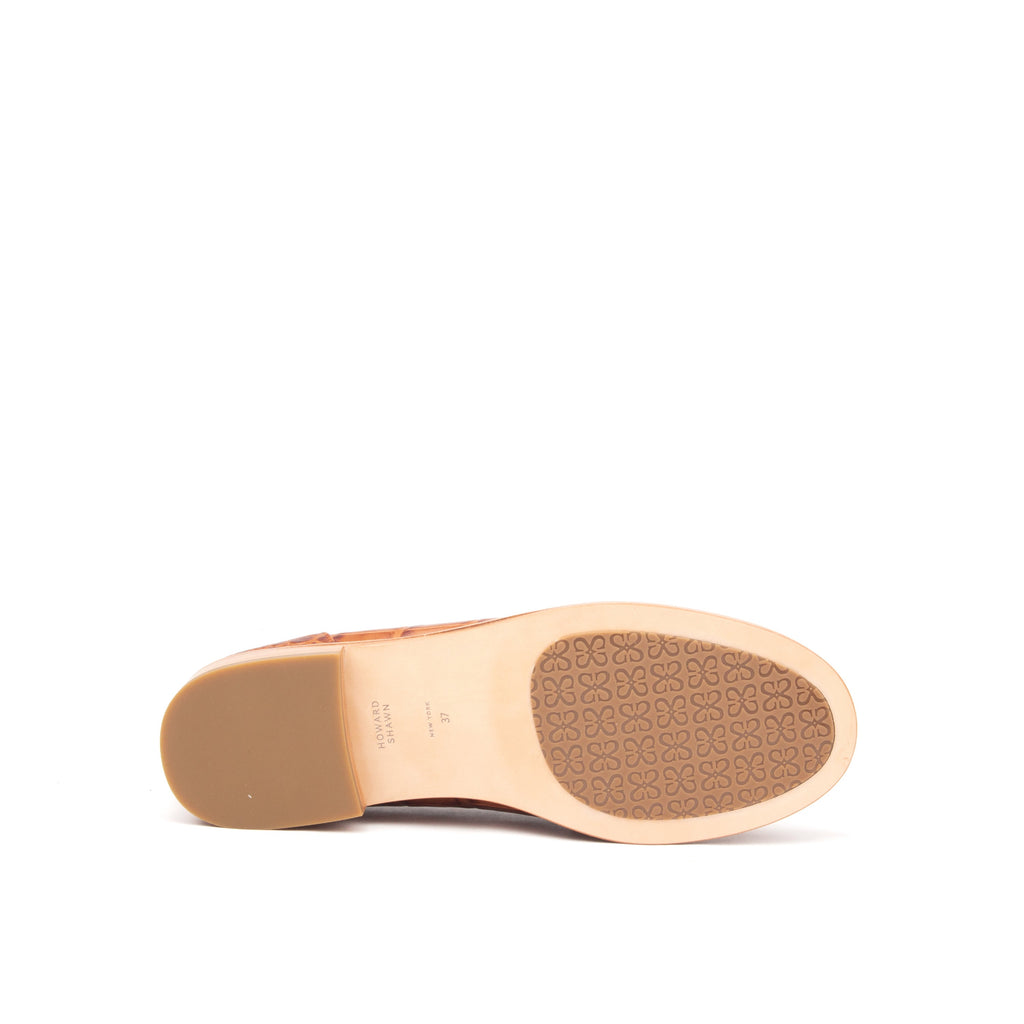 AMERICAS AVE – Croc-Print &amp; Smooth Leather Loafers