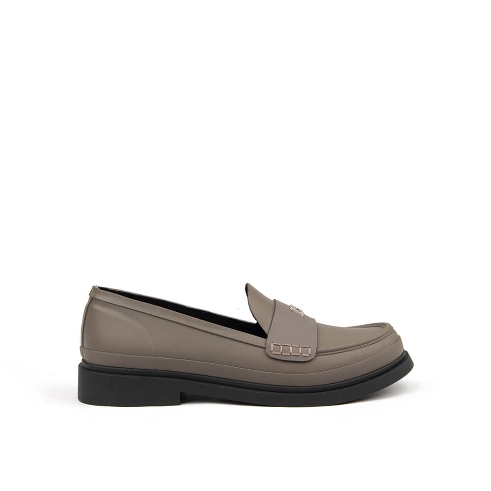 Howard Shawn Women's Chunky Platform Penny Loafers – HS Logo Slip-On Leather Loafer Shoes