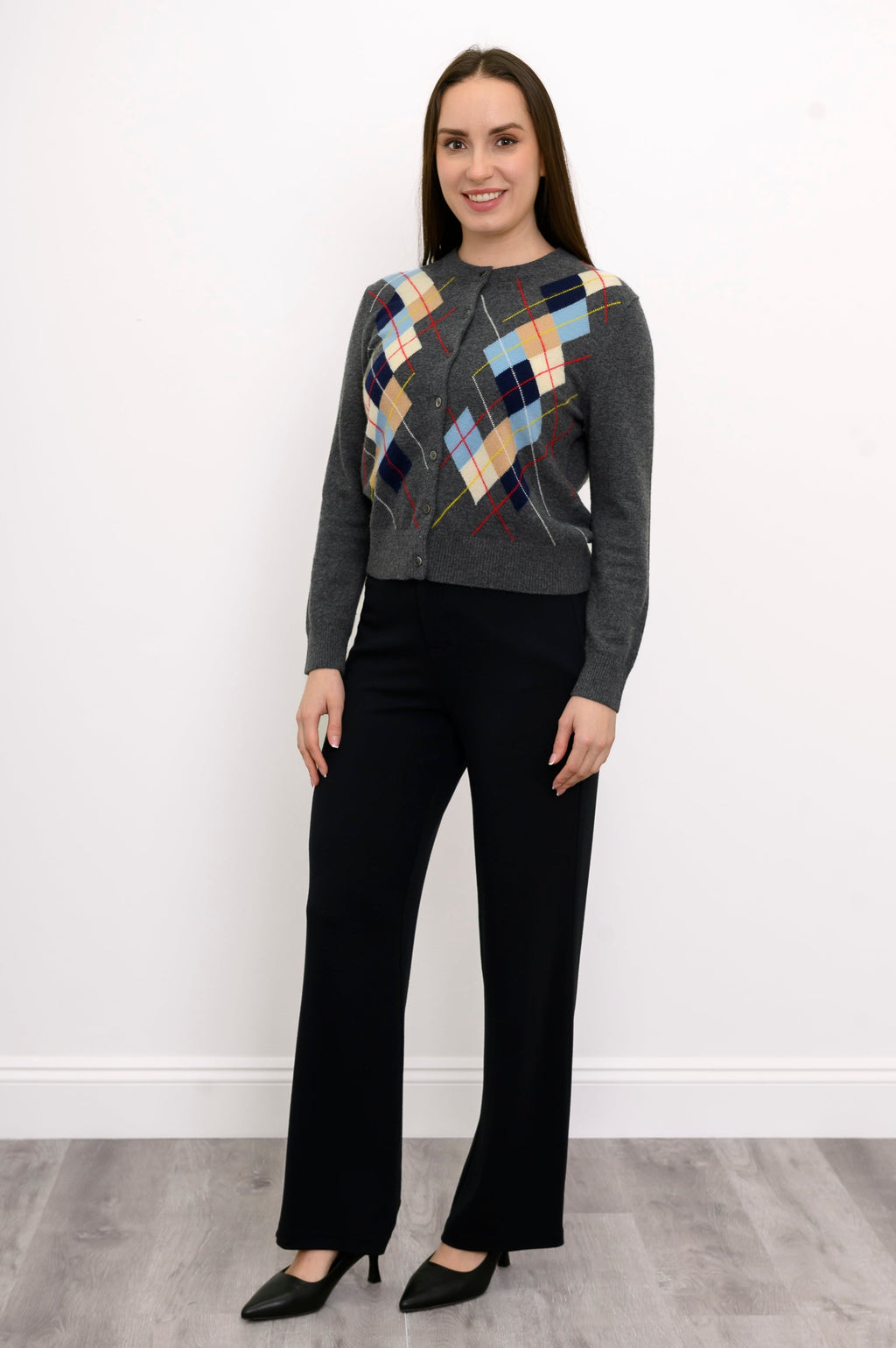 Argyle Sweater, Slate Harbour, Wool Cashmere