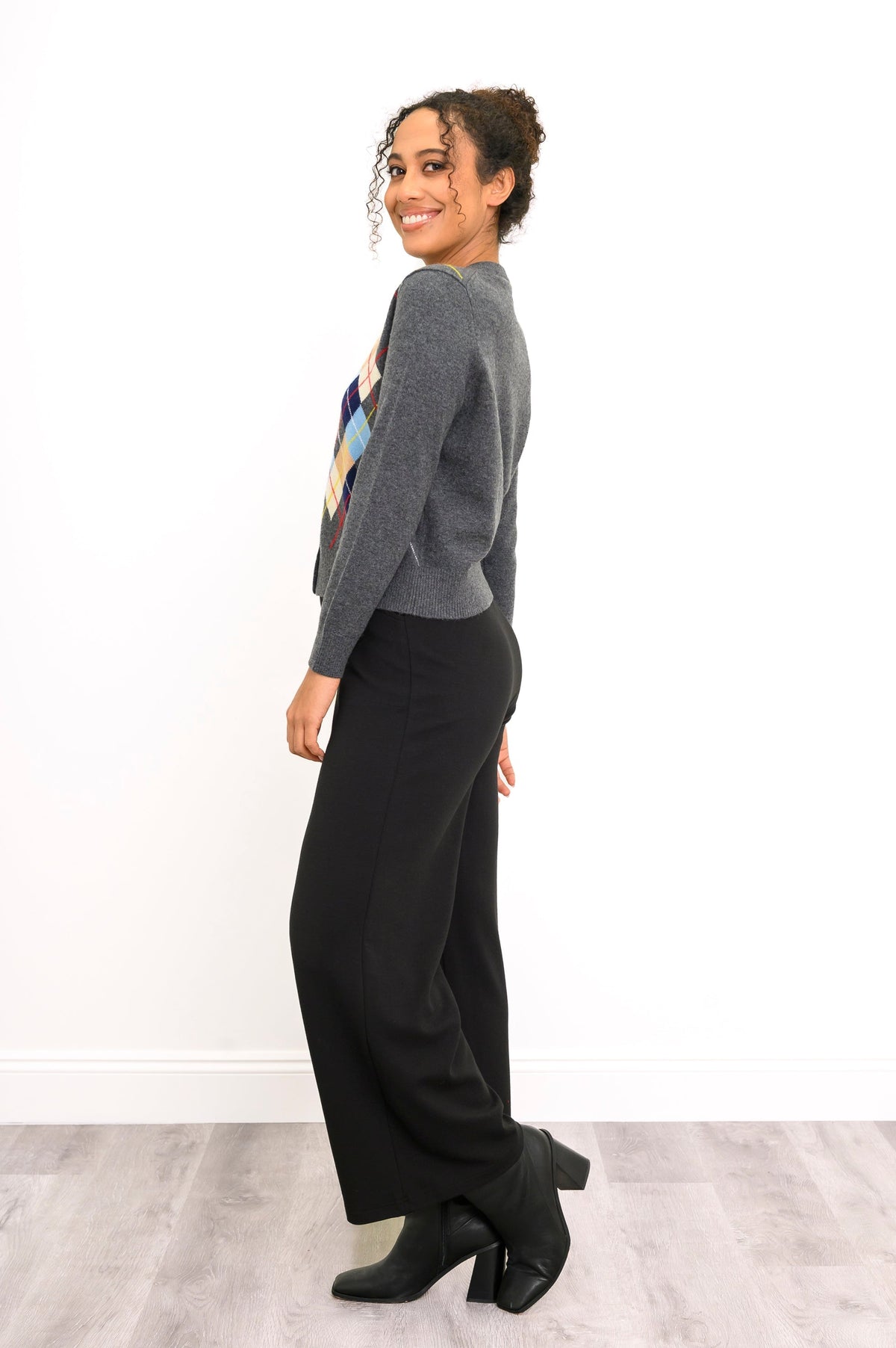 Argyle Sweater, Slate Harbour, Wool Cashmere