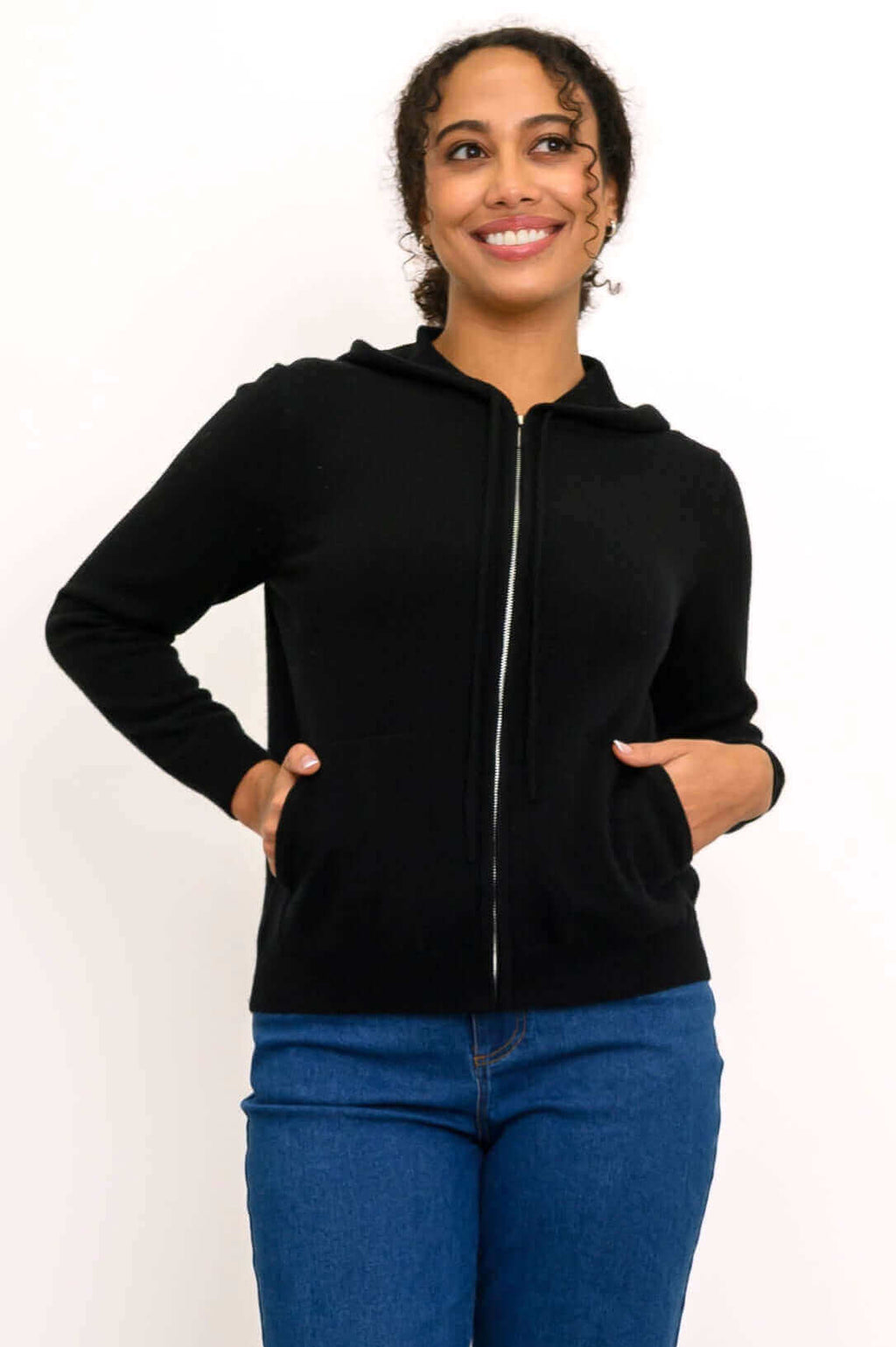 Finlay Sweater, Black, Wool Cashmere