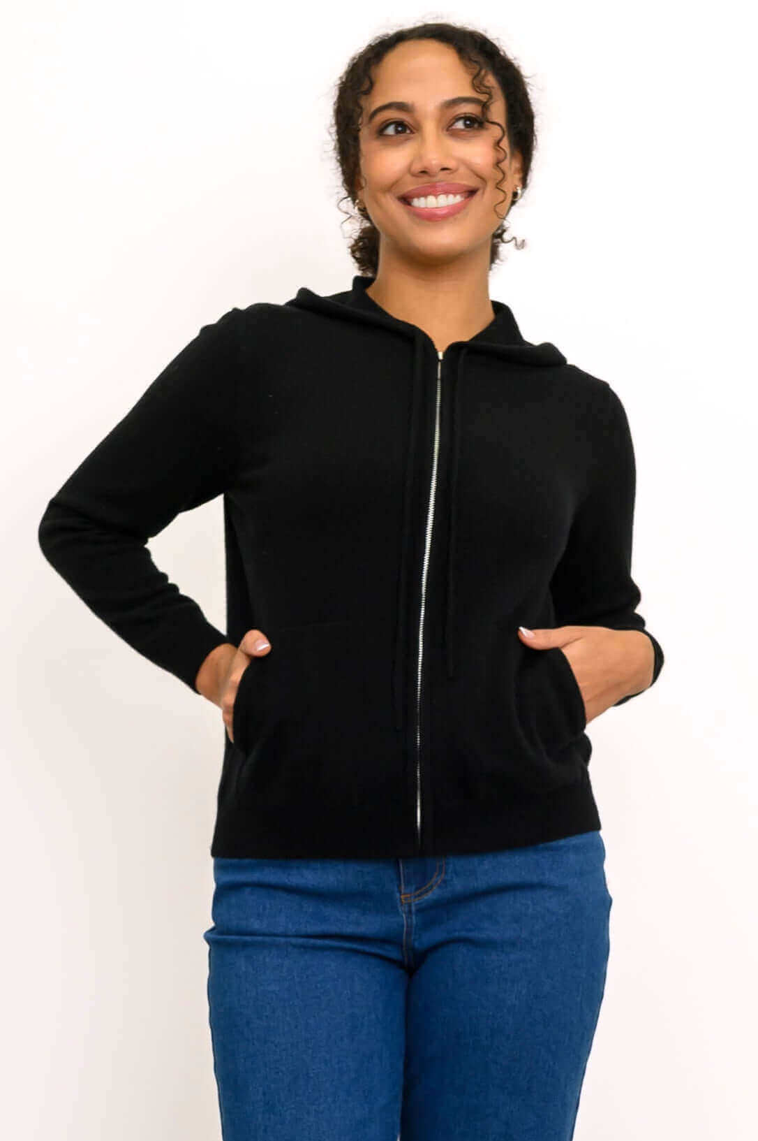 Finlay Sweater, Black, Wool Cashmere