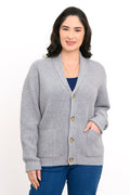 Lilo Cardigan, Silver Grey, Wool Cashmere