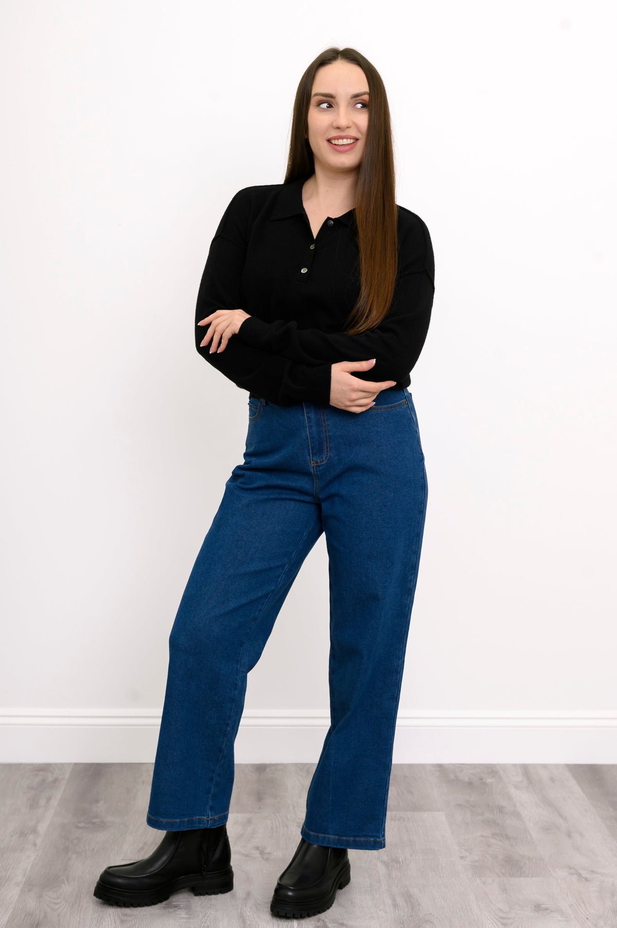 Diana Sweater, Black, Wool Cashmere