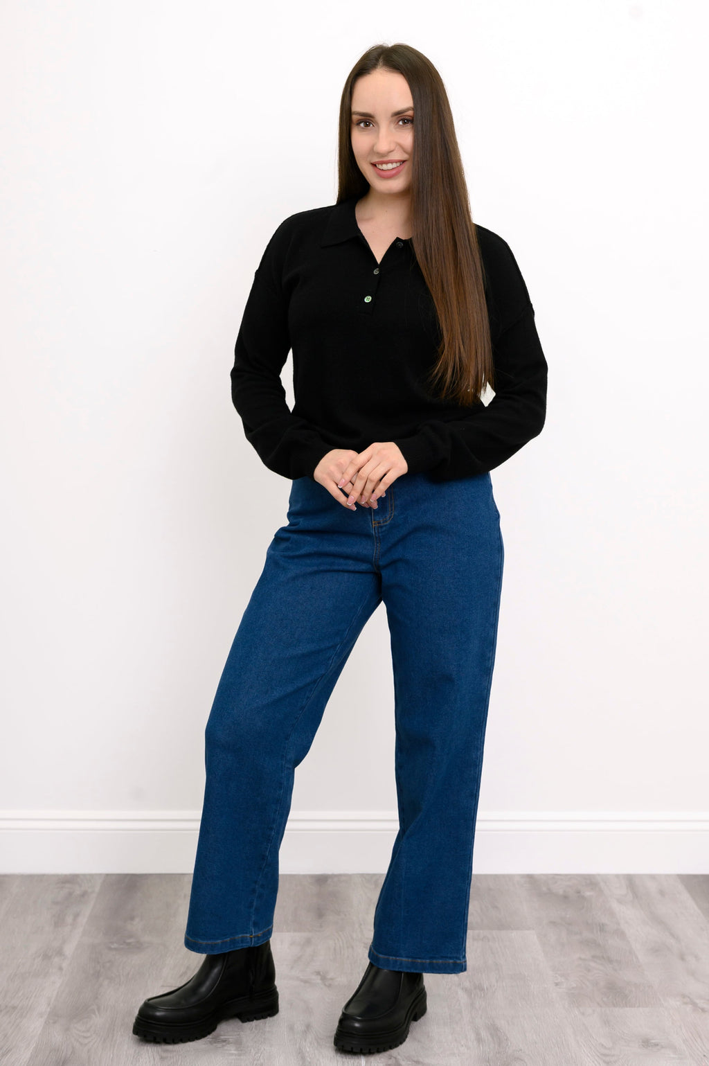 Diana Sweater, Black, Wool Cashmere