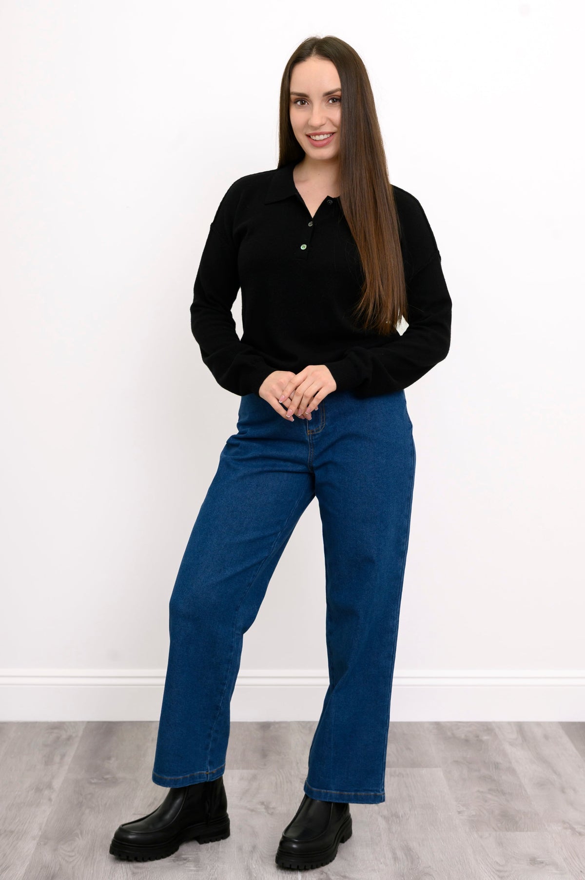 Diana Sweater, Black, Wool Cashmere