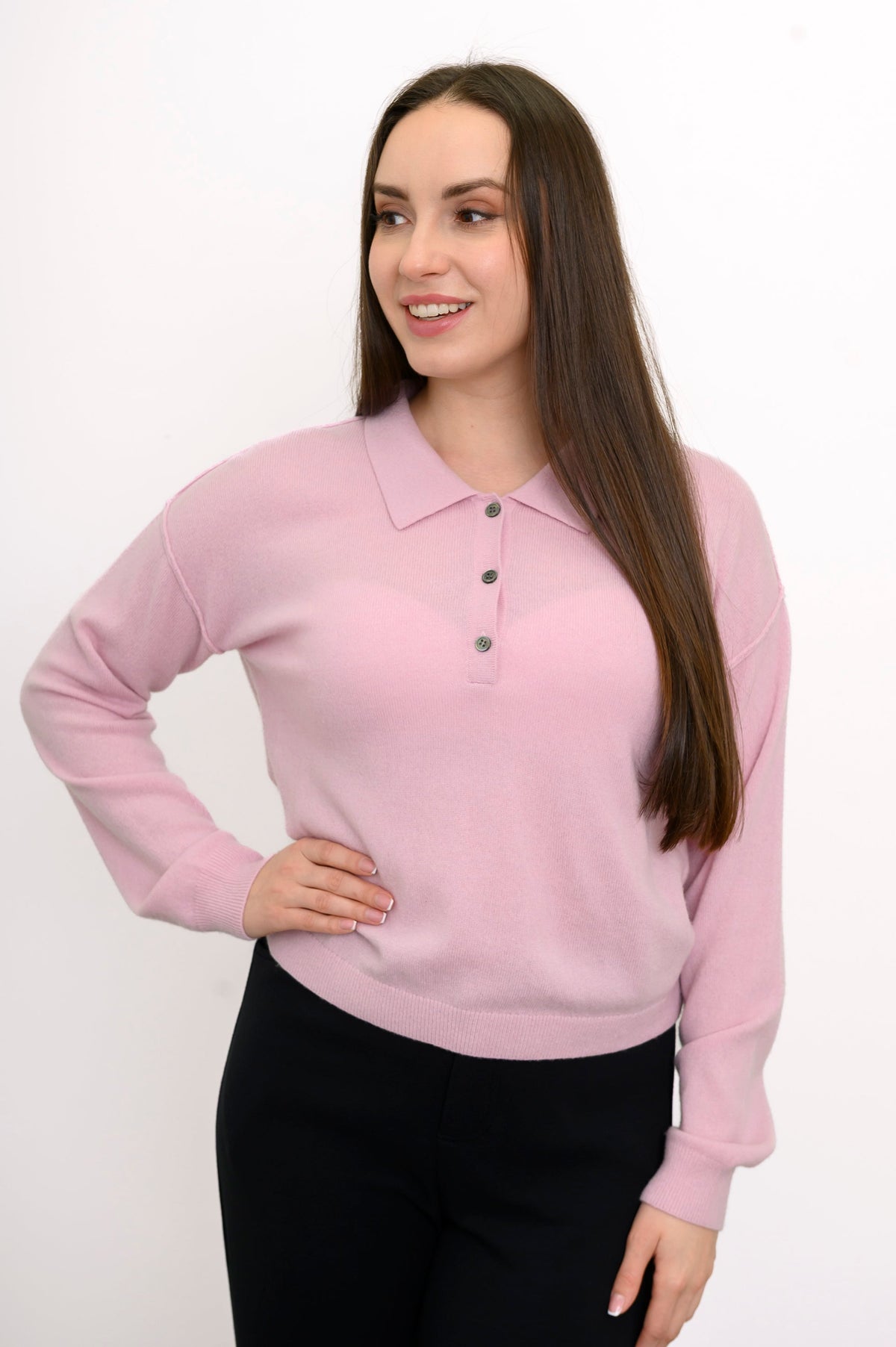Diana Sweater, Soft Pink, Wool Cashmere