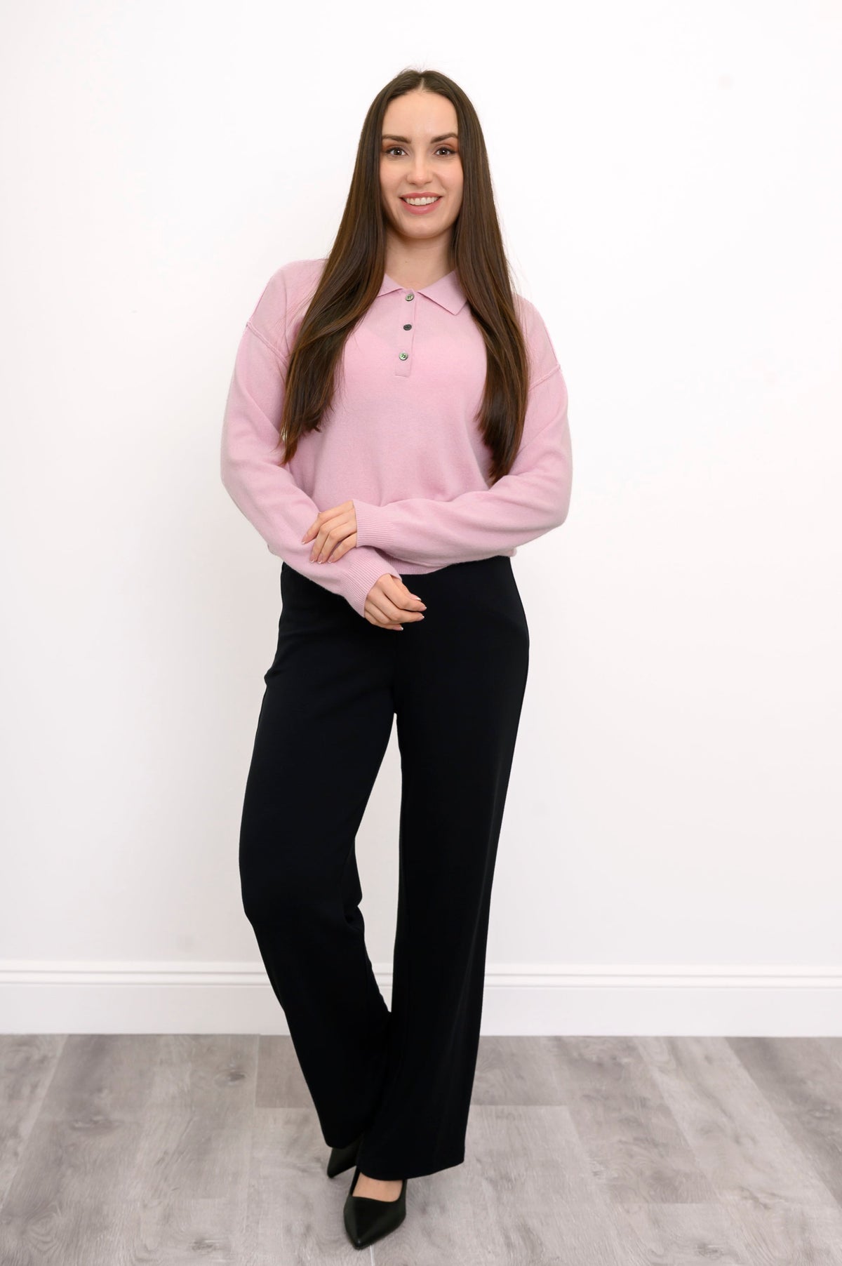 Diana Sweater, Soft Pink, Wool Cashmere