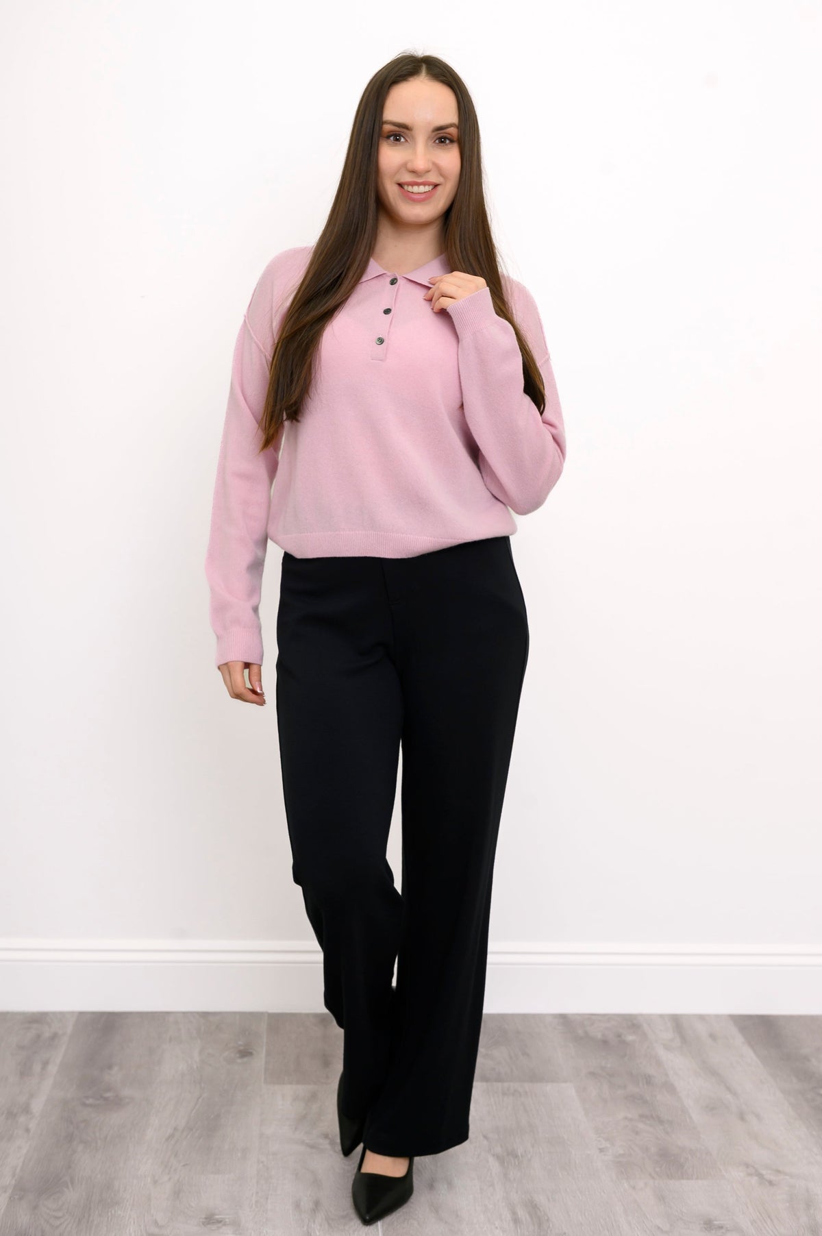 Diana Sweater, Soft Pink, Wool Cashmere