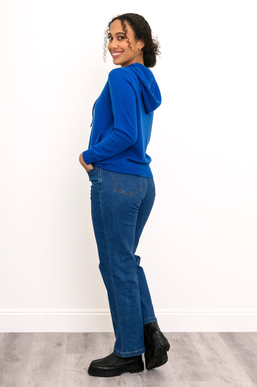 Finlay Sweater, Cobalt, Wool Cashmere
