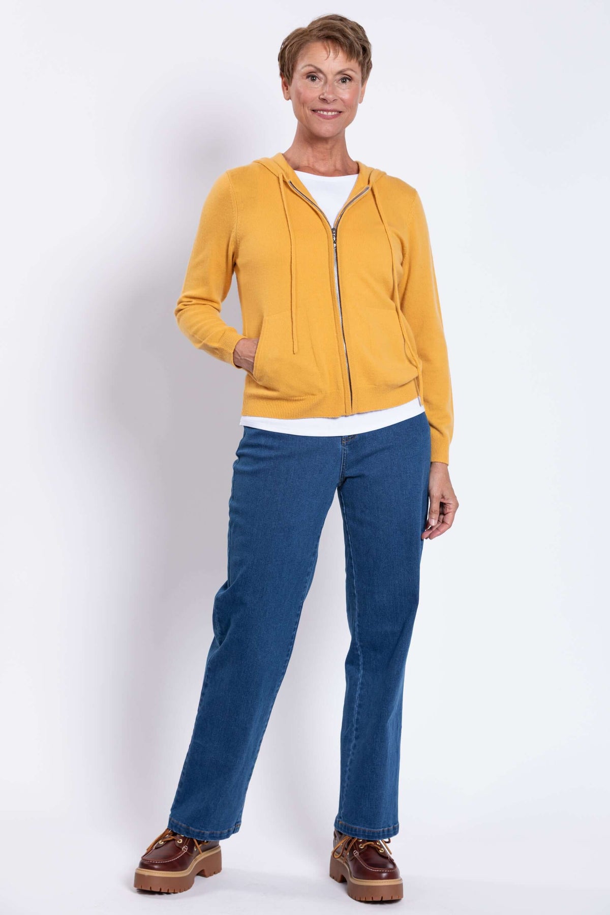 Finlay Sweater, Mustard, Wool Cashmere