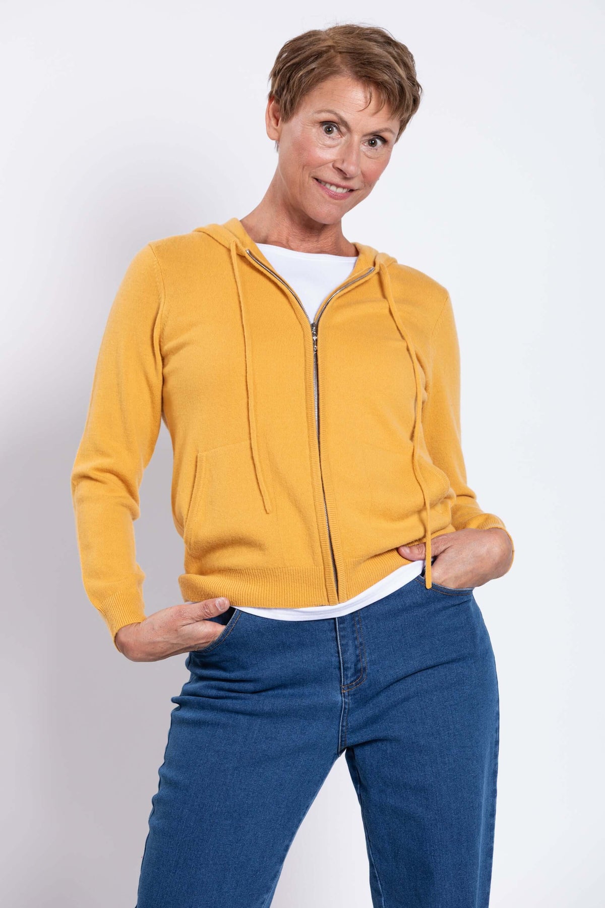 Finlay Sweater, Mustard, Wool Cashmere