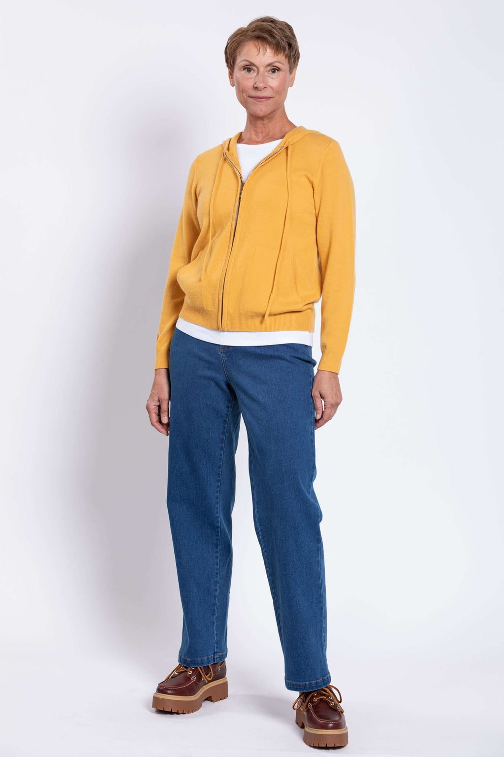 Finlay Sweater, Mustard, Wool Cashmere
