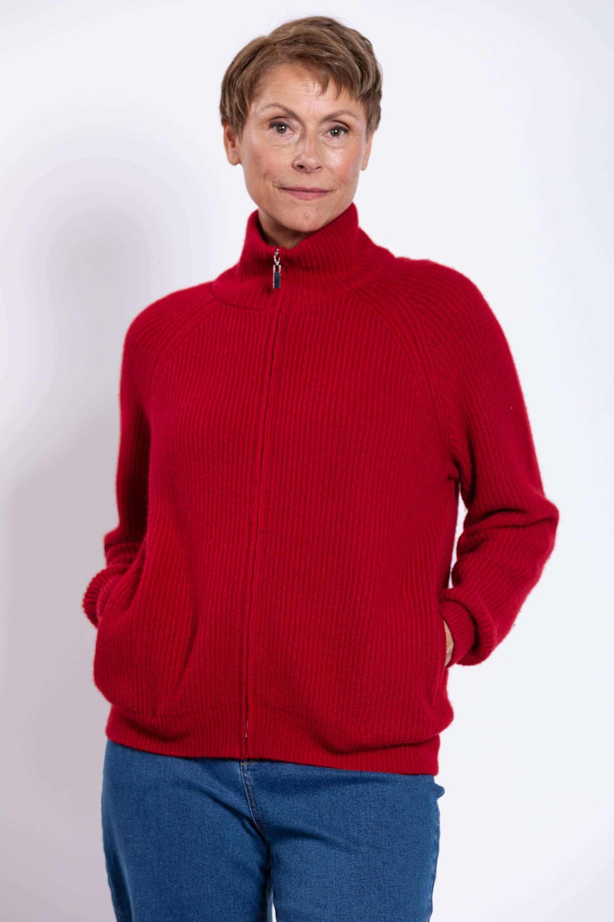 Shalamar Sweater, Red, Wool Cashmere