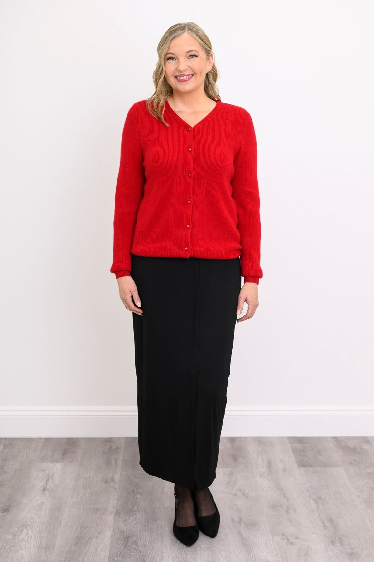 Sally Sweater, Lipstick, Wool Cashmere