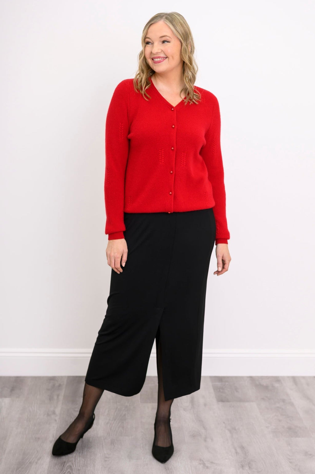 Sally Sweater, Lipstick, Wool Cashmere