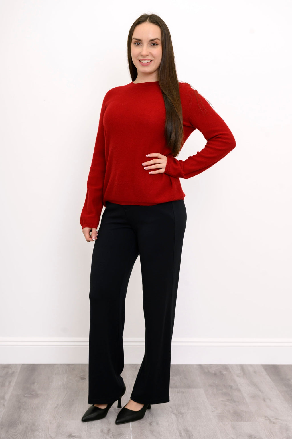 Whitaker Sweater, Red, Wool Cashmere
