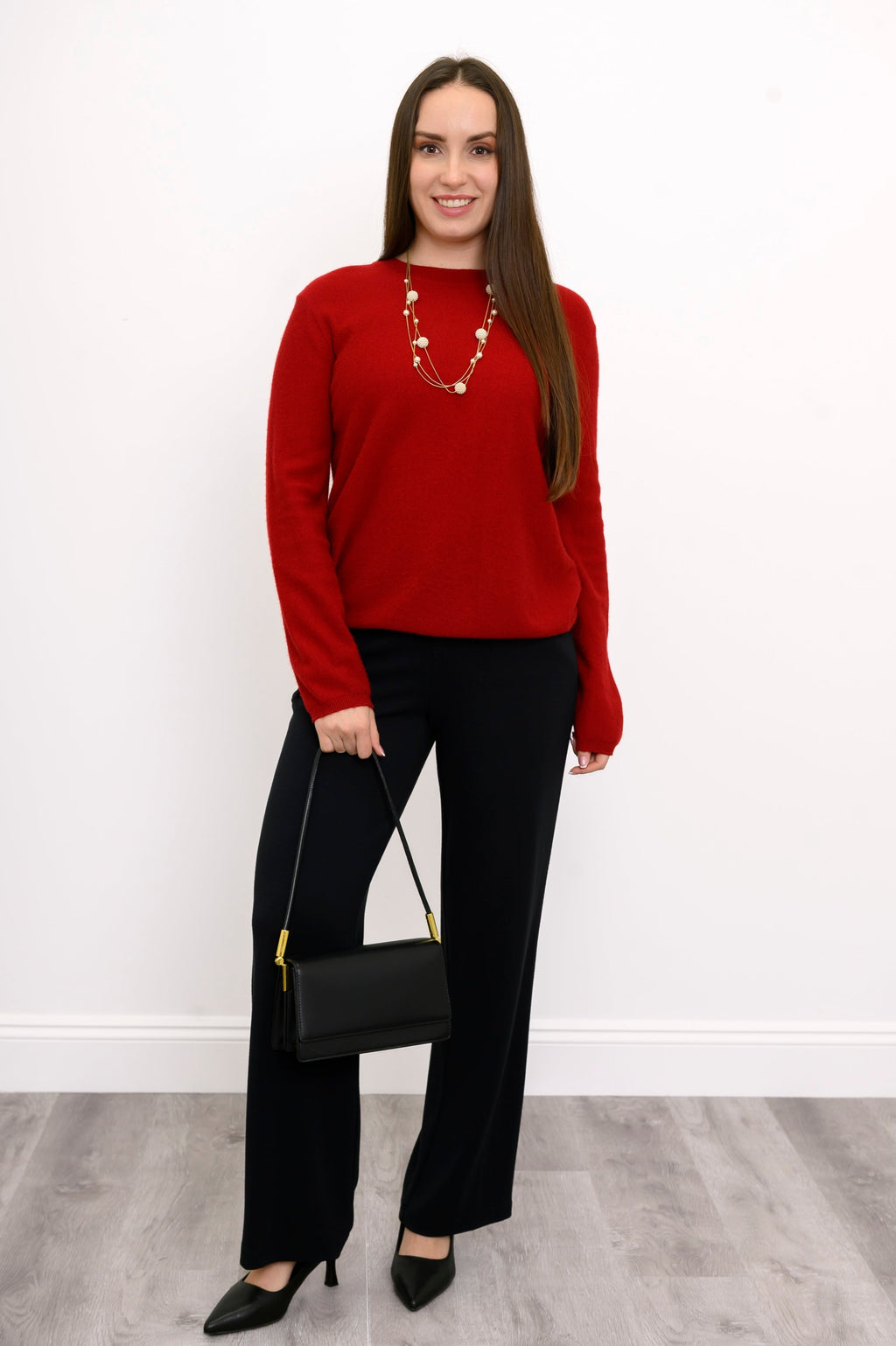 Whitaker Sweater, Red, Wool Cashmere