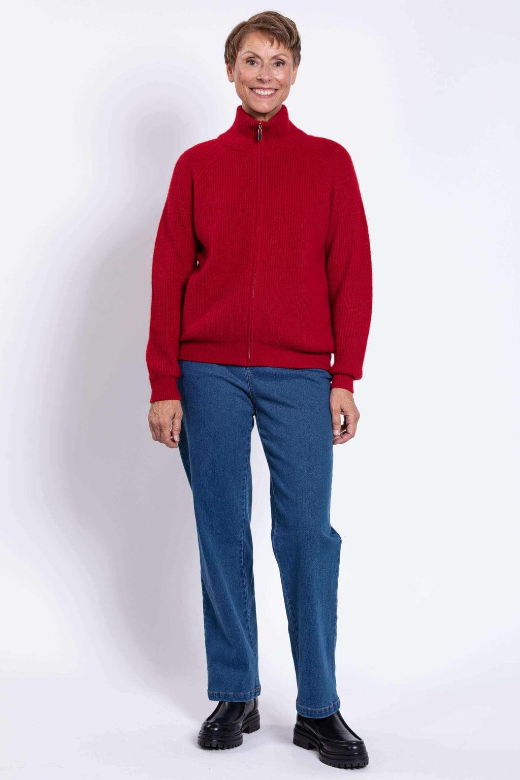 Shalamar Sweater, Red, Wool Cashmere